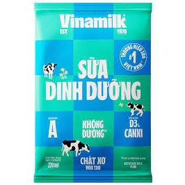Sữa tiệt trùng Vinamilk ít đường- không đường bịch 220ml