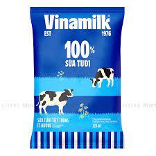 Sữa tiệt trùng Vinamilk ít đường- không đường bịch 220ml