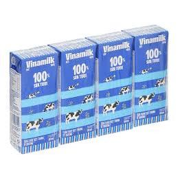 Sữa Tươi Tiệt Trùng Vinamilk 100% Ít Đường 110m, 180ml