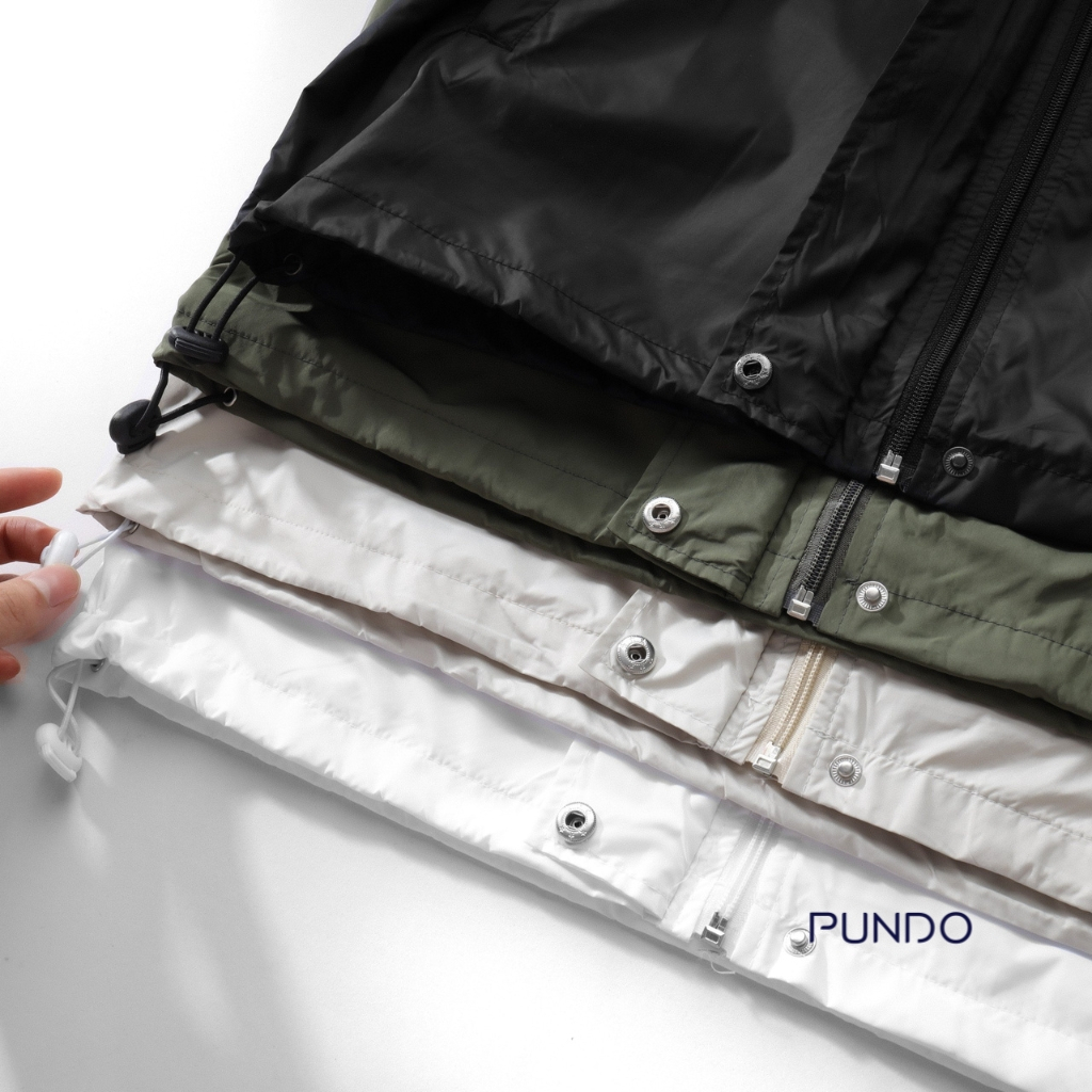 Áo khoác dù nam nữ 2 lớp trược nước nhẹ có túi trong màu dễ phối PUNDO AKPD41