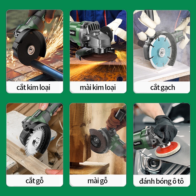 🔥Có hàng🔥Tanzu TZ-J-980 Máy cắt cầm tay không chổi than dùng pin 21V máy mài pin 8000ah thời lượng pin siêu dài