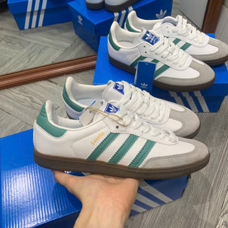 Giày thể thao sneaker das samba og xám xanh cao cấp, giày adidasss samba green nam nữ