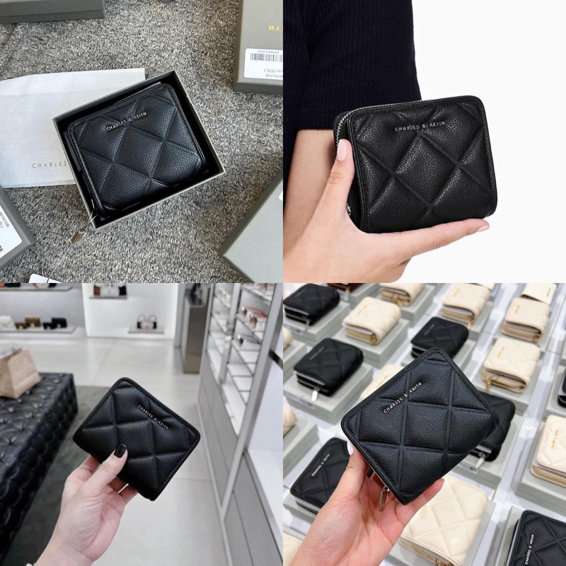 Ví C.K da sần trám mã #1345 khoá kéo nhiều ngăn FULL BOX