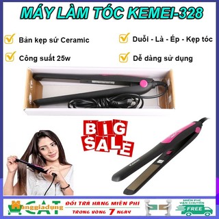 Máy duỗi tóc thẳng Kemei-328, Dụng cụ tạo kiểu, Máy làm tóc đa năng là tóc, Bấm tóc, Ép tóc, Kẹp tóc làm đẹp cho phái nữ