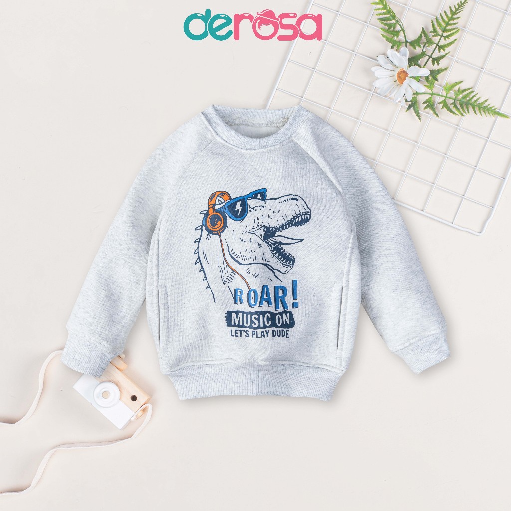 Áo nỉ dài tay Derosa Kids cho bé từ 2 đến 6 tuổi AWKDD1087