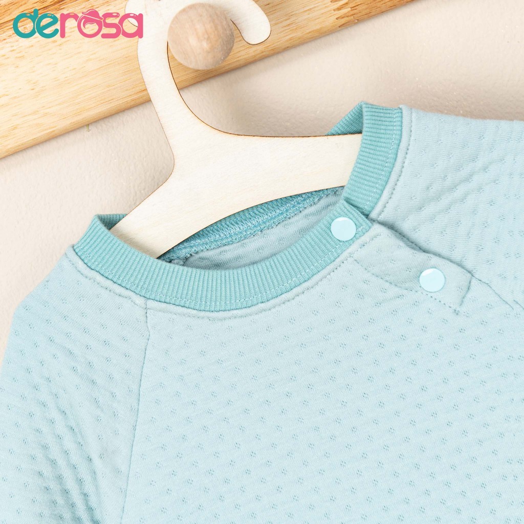 Bộ quần áo trần bông DEROSA KIDS cho bé trai và bé gái từ 6 tháng đến 3 tuổi AWBBD1095B