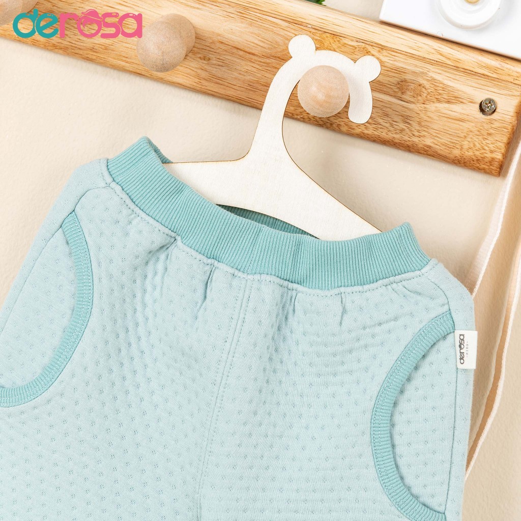 Bộ quần áo trần bông DEROSA KIDS cho bé trai và bé gái từ 6 tháng đến 3 tuổi AWBBD1095B