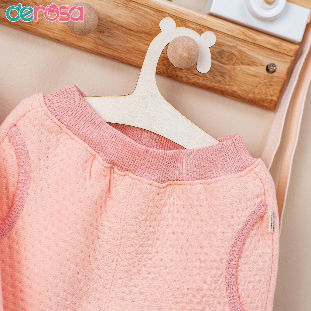 Bộ quần áo trần bông DEROSA KIDS cho bé trai và bé gái từ 6 tháng đến 3 tuổi AWBBD1095B