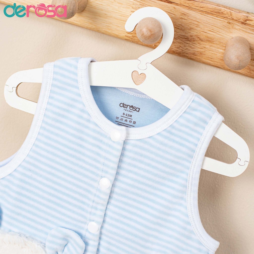 Áo Gilê cho bé DEROSA KIDS áo chất liệu nhung cho bé từ 3 đến 24 tháng AWBBD - 1025