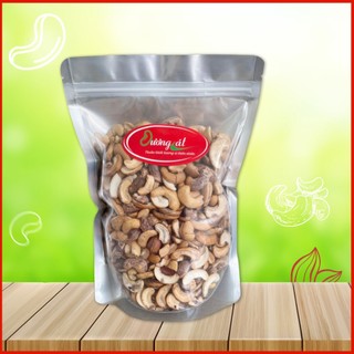 1kg Hạt Điều Rang Muối Vỡ Đôi Sạch Vỏ Lụa Dương Cát Bình Phước Thơm Ngon Giòn Béo