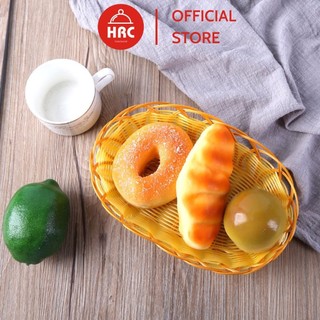 Rổ nhựa đan giả mây hình ovan ( rổ cạn)