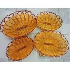 Rổ nhựa đan giả mây hình ovan ( rổ cạn)