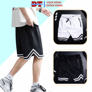 Quần lững ⚡️XẢ HÀNG⚡️ Quan short thun bóng cào nam nữ có khóa túi viền v vải mềm mịn dày mặc thoài mái S0