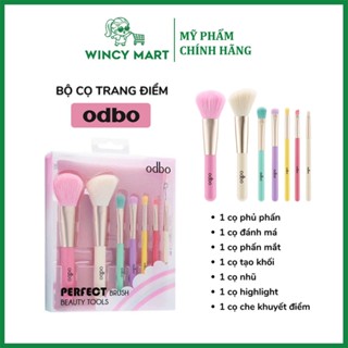 [Nội Địa Thái] Bộ 7 Cây Cọ Odbo Kèm Túi Perfect Brush Beauty Tools OD8193 Cọ Trang Điểm Má Hồng, Mắt Và Môi - Wincy Mart