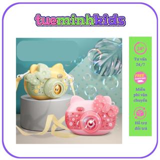 Đồ chơi thổi bong bóng xà phòng tự động hình có đèn có nhạc Tuệ Minh Kid's