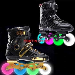 Giày patin người lớn bánh phát sáng đèn led Weiqui Kingfly trẻ trung, bền đẹp, bánh cao su trượt êm mượt [TOMTIN SPORT]