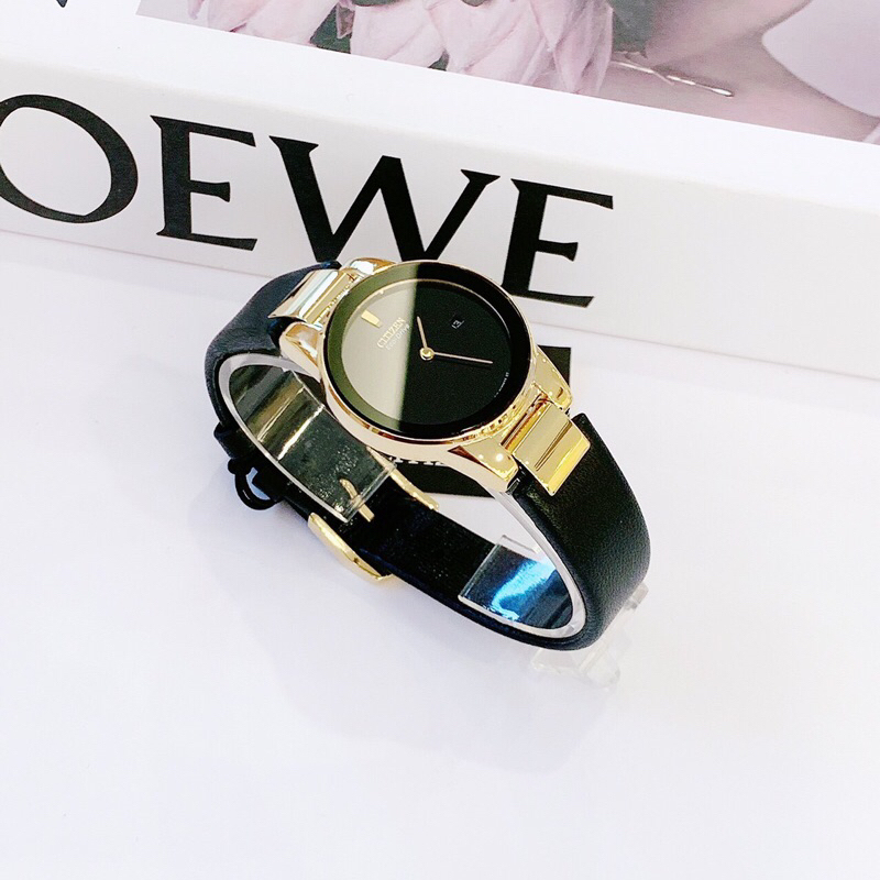 Đồng hồ nữ dây da Citizen Eco Drive Axiom GA1052-04E