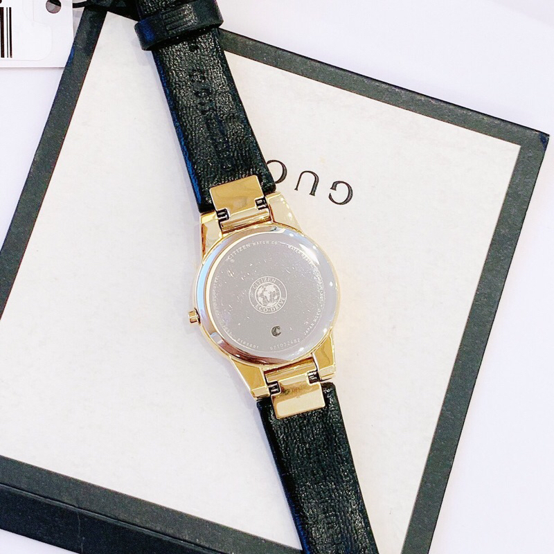 Đồng hồ nữ dây da Citizen Eco Drive Axiom GA1052-04E