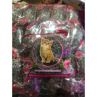 01 búi cọ xoong, búi sắt cọ nồi 2 loại, hàng dày, hàng mỏng, phoi sắt không rỉ cọ xoong chảo ND
