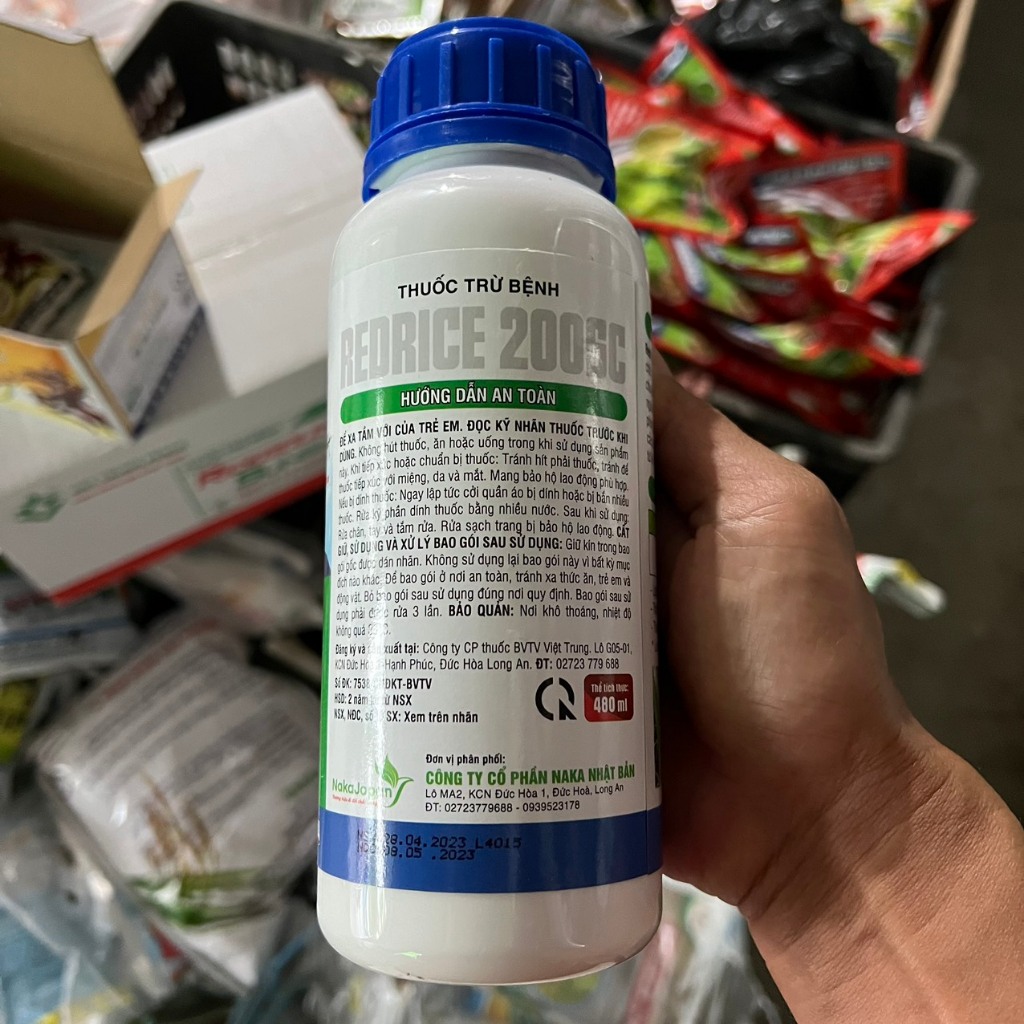 Redrice Nhật 480ml - chuyên đạo ôn lá - đạo ôn cổ bông - đạo ôn thân - đạo ôn gié - tác động lưu dân - nội hấp -thấm sâu