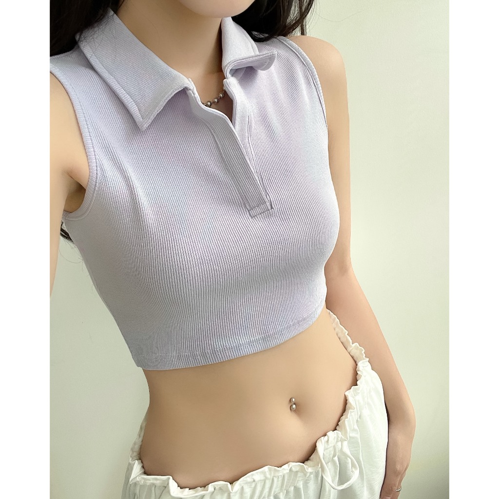 Áo croptop polo MONÁ - PERRY