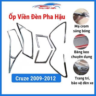 Ốp viền đèn pha hậu mạ crom cho xe lacetti nhâp, chevrolet cruze 2009-2010-2011-2012