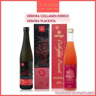 Nước Uống Collagen Placenta Hebora &Collagen Enrich Hebora Nhật Bản- Giúp Da Căng Bóng Và Mịn Màng