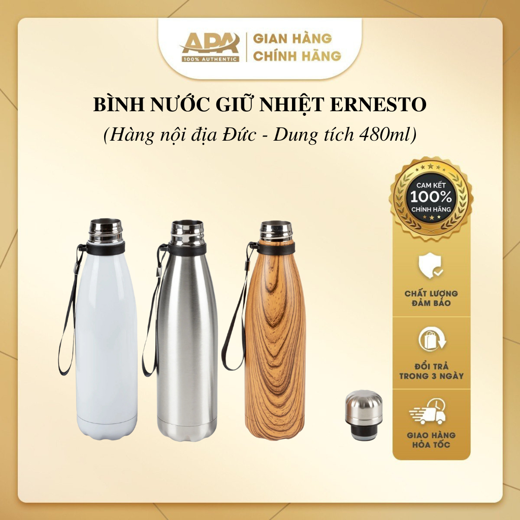Bình nước giữ nhiệt ERNESTO Đức, bình giữ nhiệt ERNESTO Đức dung tích 480ml.