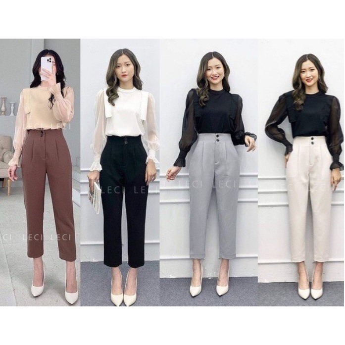 Mã 457- Quần Baggy 2 Khuy Cạp Liền Mẫu Mới Siêu Hot-mã 457