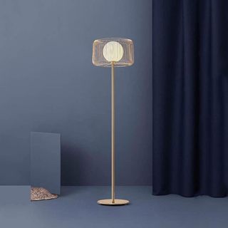 Đèn sàn đèn góc tường đèn cây trang trí đèn decor đọc sách chill thư giãn 1m40 - tặng kèm bóng