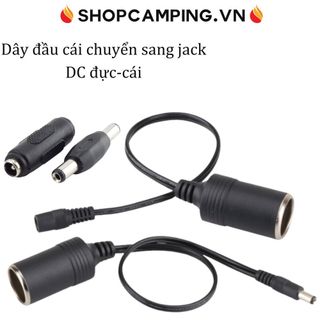Dây đầu tẩu cái cắm nguồn oto chuyển sang jack DC đực, cái - Camping VietNam