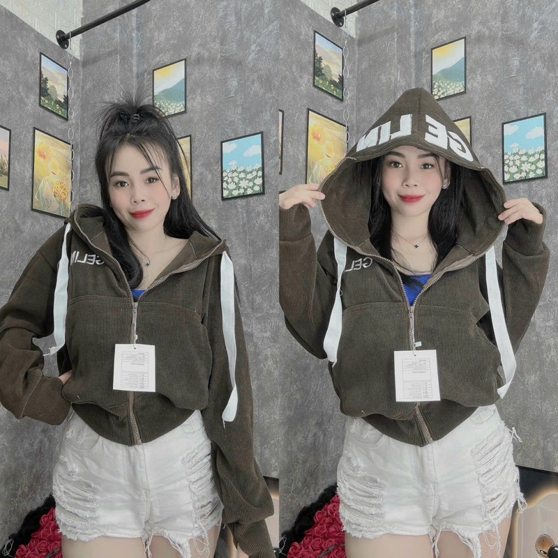 Áo Khoác Len Gân Tăm Gelin freesize