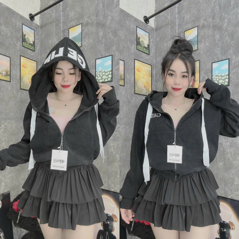 Áo Khoác Len Gân Tăm Gelin freesize