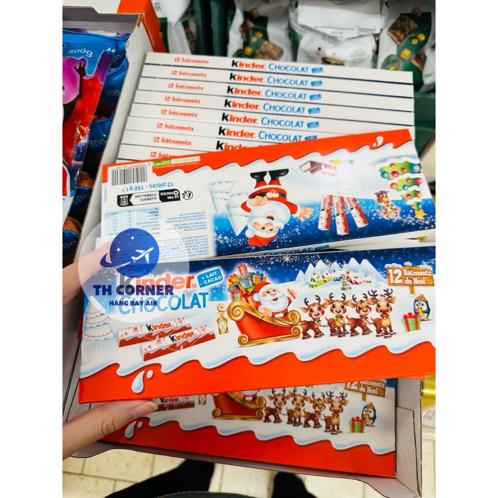 12 thanh Socola Kinder phiên bản Noel
