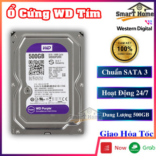 Ổ cứng hdd 500gb wd tím chuẩn cắm sata 3 - ổ cứng wd tím 500gb chính hãng bảo hành đổi mới