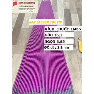Nan cacbon tím vip dày đủ size 1m25/1m4/1m55/1m65 gốc dày siêu chịu gió