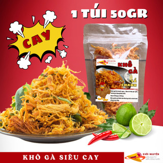 Khô gà lá chanh, khô gà xé lá chanh, khô gà túi 50gr