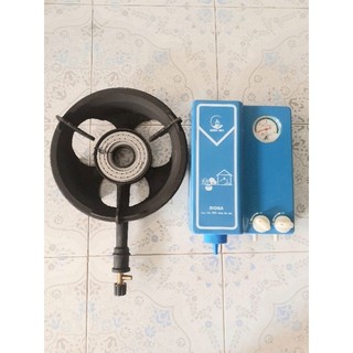 Bếp biogas + lọc khí bioga có đồng hồ đo áp