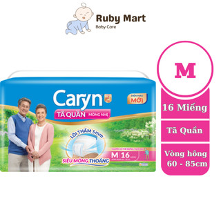 Tã Bỉm Quần Caryn Người Lớn Caryn M 16 Miếng Mỏng Nhẹ Chống Tràn Dành Cho Người Già Có Thể Đi Lại