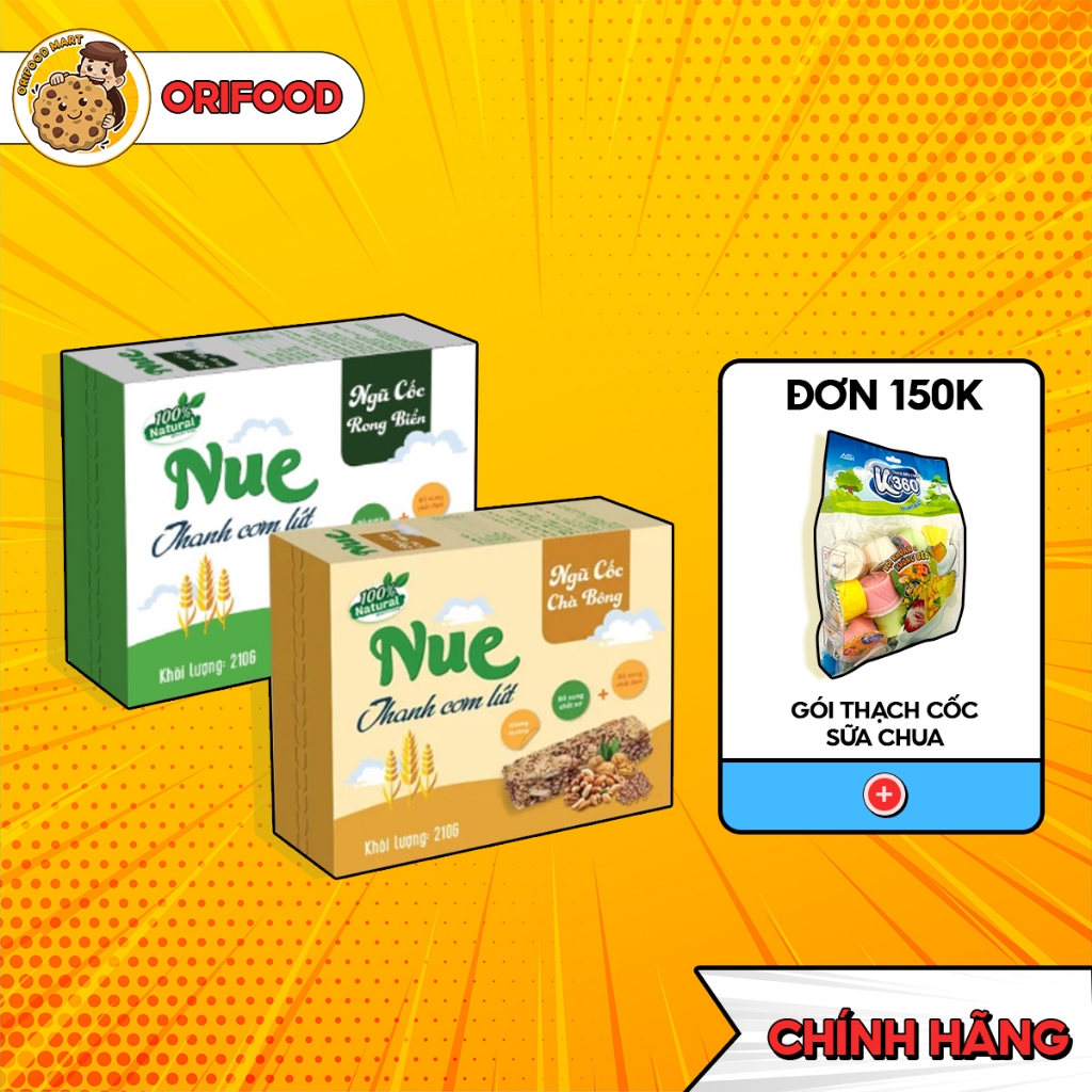 Thanh Cơm Gạo Lứt Ngũ Cốc ,Chà Bông , Rong Biển (hộp 300g 12 thanh) date 2024