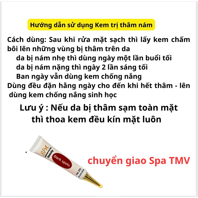 Kem phân giải làm mờ thâm nám đồi mồi