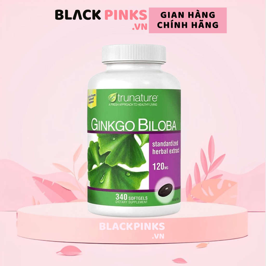 Bổ não Trunature Ginkgo Biloba 120mg 340 (Mỹ)