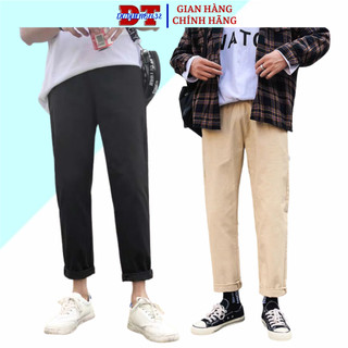 Quần dài kaki baggy trơn nam nữ ⚡️ video + ảnh chụp thật ⚡️ quân jogger ống suông dáng tây âu đi học chơi mặc nhà