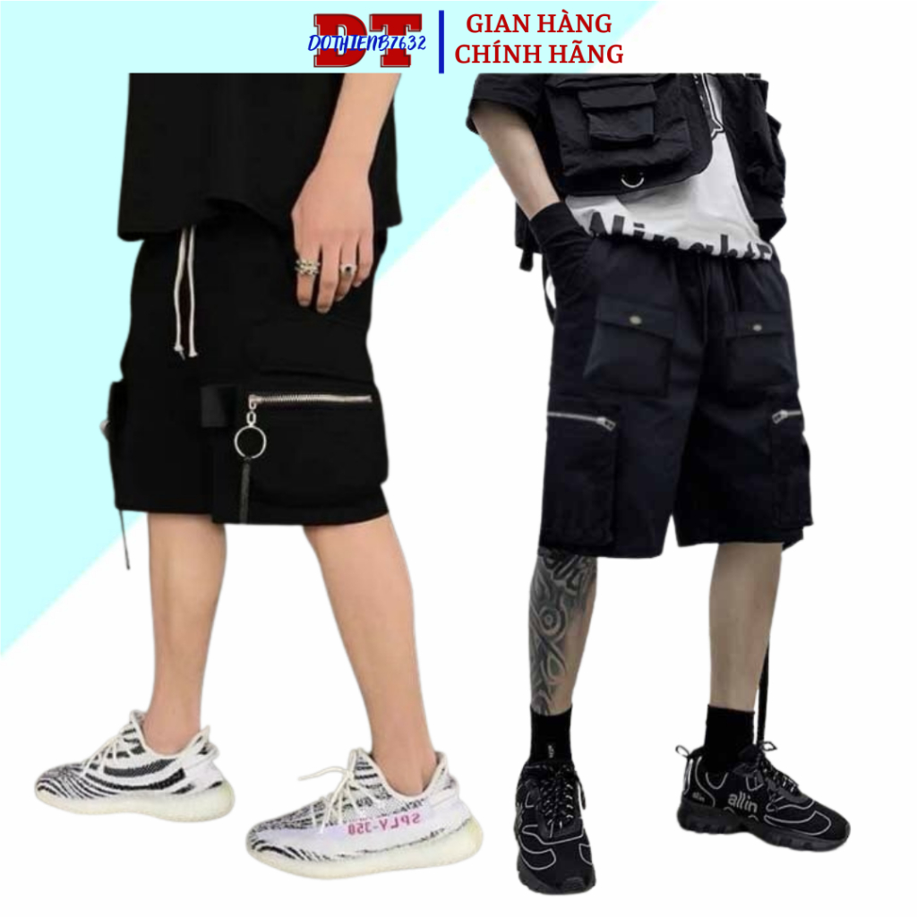 Quần Short Kaki Nam Túi Hộp Cap Cấp ⚡️ ẢNH CHỤP THẬT ⚡️ Phối khóa kéo Vải Dày Chỉ May Lớn Không Xù D0