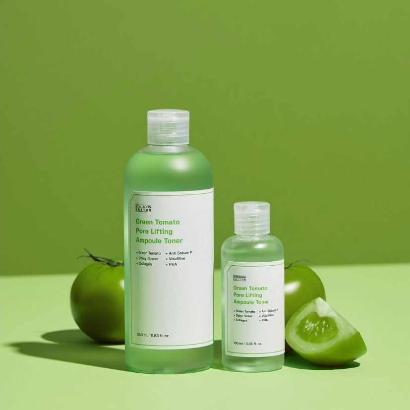 Toner Cà Chua Xanh SUNGBOON GREEN TOMATO PORE LIFTING AMPOULE TONER 350ML