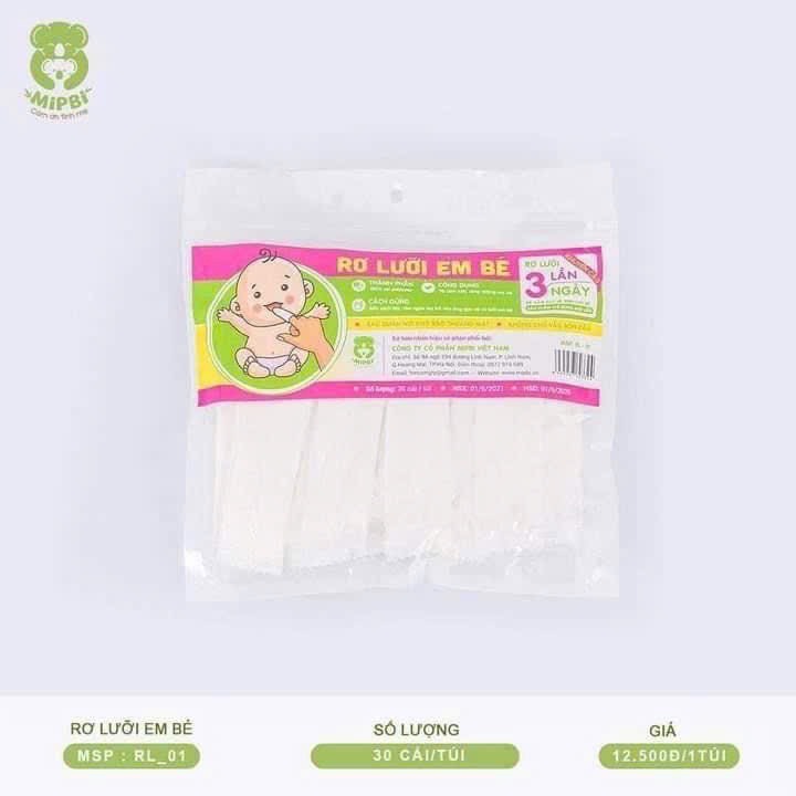Rơ Lưỡi Cho Bé MIPBI - 1 Túi 30 Chiếc, Tuyệt Đối An Toàn Cho Bé