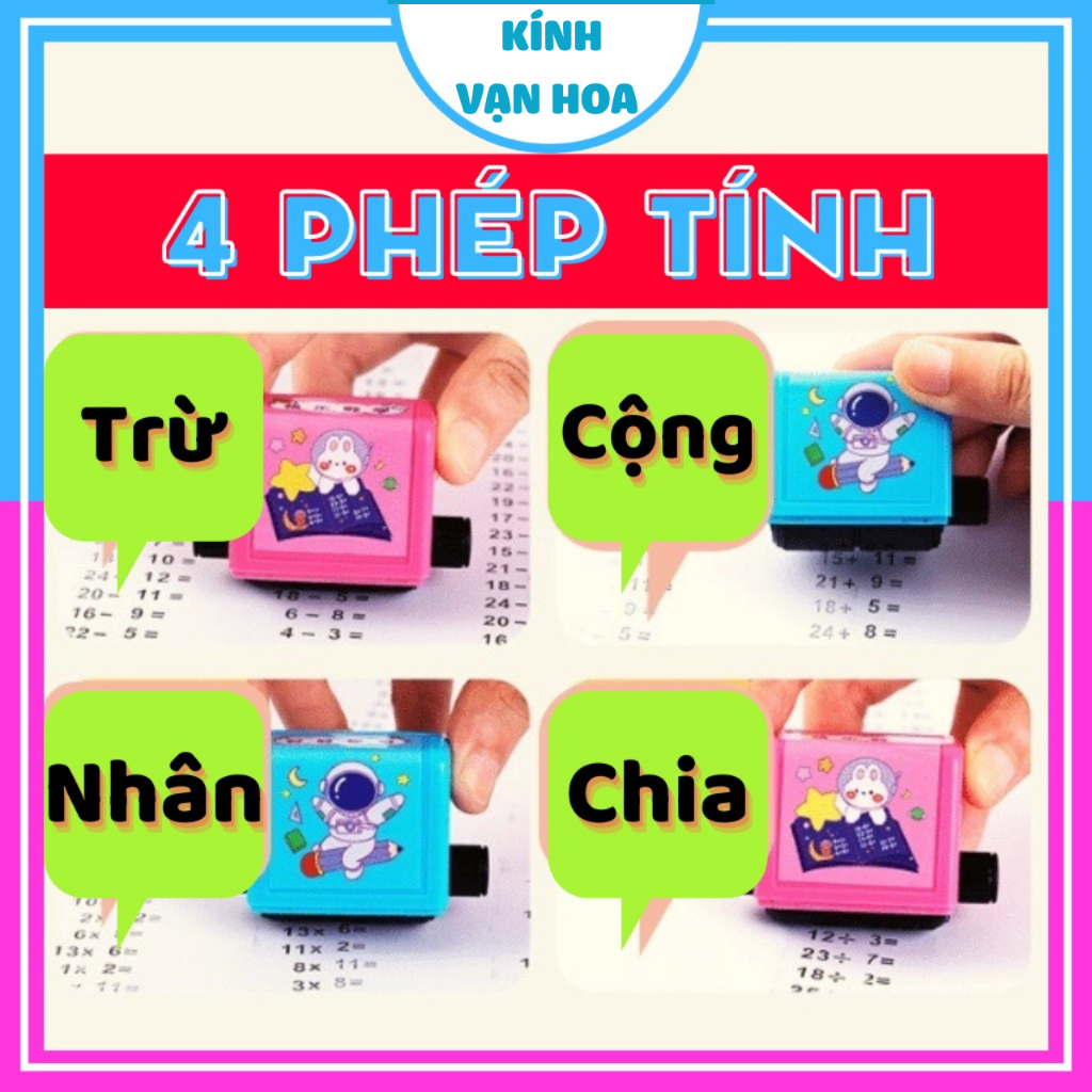 Máy Tạo Phép Tính Cộng Trừ Nhân Chia mini đơn giản ngẫu nhiên cho bé - Con lăn phép toán