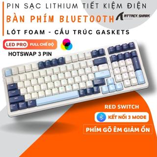 Bàn Phím Cơ Bluetooth Không Dây Cao Cấp Attack Shark K8 LED PRO Trục Cơ Red Switch, Cấu Trúc GASKETS