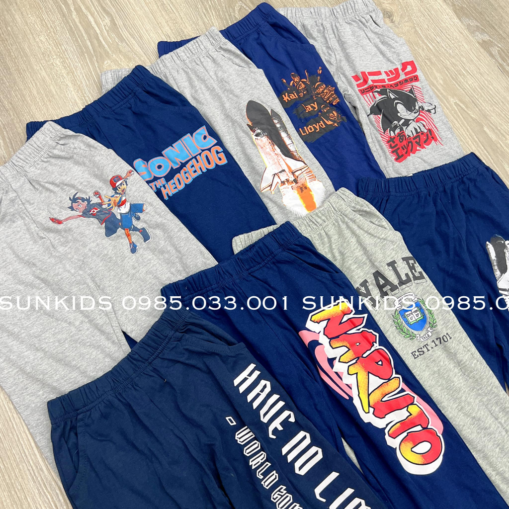 Quần thu đông cotton vải dư 2 màu xanh than và ghi