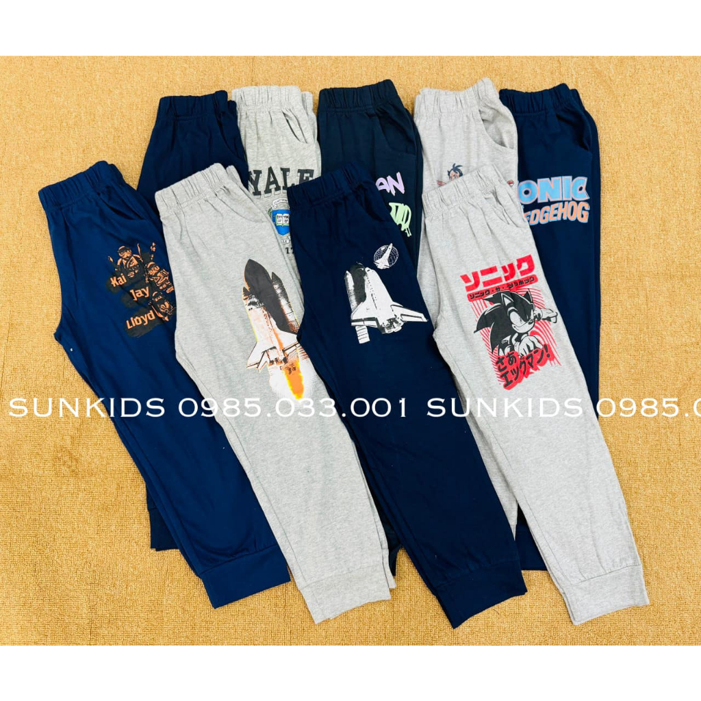 Quần thu đông cotton vải dư 2 màu xanh than và ghi